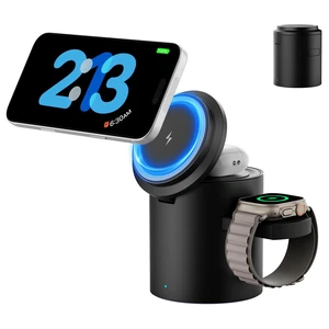 Foldable Magnetic 3 in 1 Wireless Charger Stand for iPhone Watch AirPods | A Must-have for Portable Travel,15W Magnetic Charging Station for iPhone 17 16 15 14 13 12 Series Wireless Charging Station Foldable Magnetic 3 in 1 Wireless Charger Stand for iPhone Watch AirPods | A Must-have for Portable Travel,15W Magnetic Charging Station for iPhone 17 16 15 14 13 12 Series Wireless Charging Station