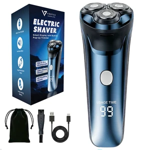 Smart 2-in-1 Electric Rotary Shaver for Men with 4D Floating Heads & Pop-Up Trimmer - USB Rechargeable, Wet & Dry Waterproof Razor with LCD Display (90 Min Runtime) Smart 2-in-1 Electric Rotary Shaver for Men with 4D Floating Heads & Pop-Up Trimmer - USB Rechargeable, Wet & Dry Waterproof Razor with LCD Display (90 Min Runtime)