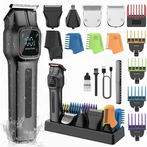 Cordless Beard Trimmer for Men: 180-Min USB-C Charge & Storage Stand | IPX7 Waterproof Rechargeable Hair Trimmer - All-in-One Magnetic Replace Grooming Kit for Face/Hair/Nose - 2 Adjustable Speeds Cordless Beard Trimmer for Men: 180-Min USB-C Charge & Storage Stand | IPX7 Waterproof Rechargeable Hair Trimmer - All-in-One Magnetic Replace Grooming Kit for Face/Hair/Nose - 2 Adjustable Speeds