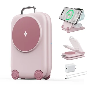 PaktVault Traveling Fast Wireless Charging Station for iPhone Duo | Magnetic 3 in 1 Phone Charger Stand for MagSafe-enabled iPhone 18-12 Series, Apple Watch&Air pods Pro(Non-Battery),PK PaktVault Traveling Fast Wireless Charging Station for iPhone Duo | Magnetic 3 in 1 Phone Charger Stand for MagSafe-enabled iPhone 18-12 Series, Apple Watch&Air pods Pro(Non-Battery),PK