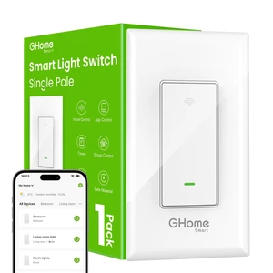 Light Switch, Single Pole, SW5-1 Pack, Neutral Wire Required | Alexa and Google Home Compatible, 2.4GHz WiFi, Voice Control, App Control, Schedule, Timer, UL FCC Listed Light Switch, Single Pole, SW5-1 Pack, Neutral Wire Required | Alexa and Google Home Compatible, 2.4GHz WiFi, Voice Control, App Control, Schedule, Timer, UL FCC Listed