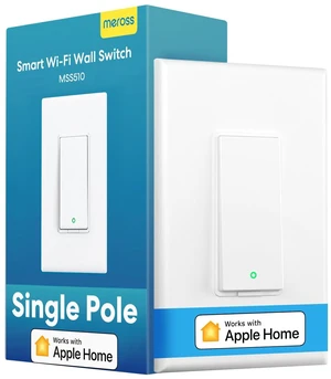 Smart Light Switch Single Pole, Supports HomeKit, Wi-Fi Light Switch | Neutral Wire Required, Works with Siri, Alexa, Google Assistant & SmartThings, Voice & Remote Control, Schedule (1 Pack) Smart Light Switch Single Pole, Supports HomeKit, Wi-Fi Light Switch | Neutral Wire Required, Works with Siri, Alexa, Google Assistant & SmartThings, Voice & Remote Control, Schedule (1 Pack)