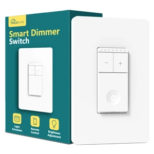 Smart Dimmer Switch, Neutral Wire Needed, 2.4Ghz Wi-Fi Light Switch, Works with Alexa and Google Assistant, Schedule, Remote Control, FCC Listed, Single Pole (1 Pack) Smart Dimmer Switch, Neutral Wire Needed, 2.4Ghz Wi-Fi Light Switch, Works with Alexa and Google Assistant, Schedule, Remote Control, FCC Listed, Single Pole (1 Pack)