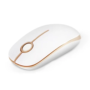 Wireless Mouse, 2.4G Slim Computer Laptop Mouse, White and Gold | Portable Mouse, Plug & Play USB Nano Receiver, Quiet Silent Optical Mice for Notebook, PC, Laptop, Computer, Windows, Mac Wireless Mouse, 2.4G Slim Computer Laptop Mouse, White and Gold | Portable Mouse, Plug & Play USB Nano Receiver, Quiet Silent Optical Mice for Notebook, PC, Laptop, Computer, Windows, Mac