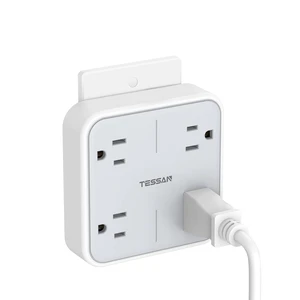 Multi Plug Outlet Extender, Surge Protector Splitter | Multiple Outlet Wall Plug with 4 Outlets Wall Charger, Multiple Expander for Travel, Home, College Dorm Room, Gray Multi Plug Outlet Extender, Surge Protector Splitter | Multiple Outlet Wall Plug with 4 Outlets Wall Charger, Multiple Expander for Travel, Home, College Dorm Room, Gray