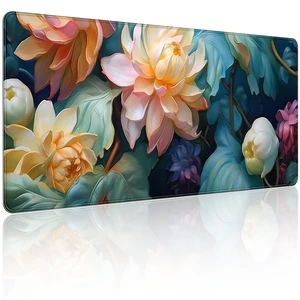 35.4 x 15.7 in, XXL Large Mouse Pad for Desk, Extended Keyboard Mouse Mat for Computer Office, Big Mouse pad with Stitched Edges, Gaming Pc-Colorful Flower Oil Painting Style 35.4 x 15.7 in, XXL Large Mouse Pad for Desk, Extended Keyboard Mouse Mat for Computer Office, Big Mouse pad with Stitched Edges, Gaming Pc-Colorful Flower Oil Painting Style