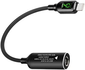 140W DC7450 Female to USB C PD Male Power Converter with LED Display | Reuse old chargers compatible with HP and Dell laptops wall bricks for USB-C charging, shows real-time voltage current Watt 140W DC7450 Female to USB C PD Male Power Converter with LED Display | Reuse old chargers compatible with HP and Dell laptops wall bricks for USB-C charging, shows real-time voltage current Watt