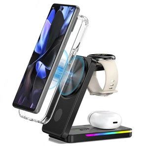 Magnetic Wireless Charger for Pixel Watch 3/2, Charging Station for Google | Foldable Charger Stand for Google 10 Pro/10/9 Pro Fold/9 Pro/9/8/Pixel Buds Pro 2, (Not for Pixel Watch 4/1, With Adapter) Magnetic Wireless Charger for Pixel Watch 3/2, Charging Station for Google | Foldable Charger Stand for Google 10 Pro/10/9 Pro Fold/9 Pro/9/8/Pixel Buds Pro 2, (Not for Pixel Watch 4/1, With Adapter)