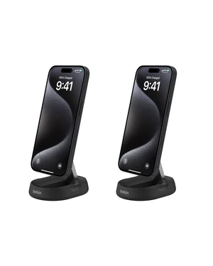 Qi2 15W Magnetic Wireless Charging Stand, Convertible (2 Pack) | MagSafe compatible, iPhone 16 Series, AirPods Pro, no power adapter included, desk and travel charger, twin pack Qi2 15W Magnetic Wireless Charging Stand, Convertible (2 Pack) | MagSafe compatible, iPhone 16 Series, AirPods Pro, no power adapter included, desk and travel charger, twin pack