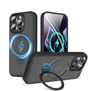 Upgraded 360° Rotatable Magnetic Ring Stand for iPhone 16 Pro Case 6.3'',Military Drop Protection,Compatible with MagSafe,Translucent Case for iPhone 16 Pro Phone Case,Black Upgraded 360° Rotatable Magnetic Ring Stand for iPhone 16 Pro Case 6.3'',Military Drop Protection,Compatible with MagSafe,Translucent Case for iPhone 16 Pro Phone Case,Black