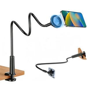 Magnetic Gooseneck Phone Holder for Bed, for MagSafe Phone Holder Mount Stand Flexible Goosebeck Arm with Clamp Clip Mount for Desk Bedside for iPhone 18 17/16/15/14/13/12 and Others Magnetic Gooseneck Phone Holder for Bed, for MagSafe Phone Holder Mount Stand Flexible Goosebeck Arm with Clamp Clip Mount for Desk Bedside for iPhone 18 17/16/15/14/13/12 and Others