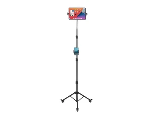 TB-F01 Gooseneck Floor Tripod Stand with Wheel for iPhone, iPad, iPad Pro and Other Tablets Size 9" to 15" with 360° Rotating TB-F01 Gooseneck Floor Tripod Stand with Wheel for iPhone, iPad, iPad Pro and Other Tablets Size 9" to 15" with 360° Rotating
