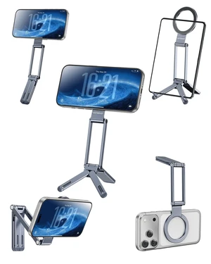 Magnetic Phone Tripod Stand, Portable Cell Phone Tripod for Magsafe | Foldable Magnetic Selfie Stick Tripod & Phone Holder, Adjustable Desk Phone Mount, Gym & Mini Travel Tripod for iPhone 1217 Magnetic Phone Tripod Stand, Portable Cell Phone Tripod for Magsafe | Foldable Magnetic Selfie Stick Tripod & Phone Holder, Adjustable Desk Phone Mount, Gym & Mini Travel Tripod for iPhone 1217