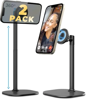MagStand Magnetic Phone Stand for Desk, MagSafe Tripod, iPhone 17 | 9-13" Adjustable, Weighted Base, Strong Magnet Hold, iPhone Holder for Video Calls, 2 Steel Rings, Fits any iPhone or Android MagStand Magnetic Phone Stand for Desk, MagSafe Tripod, iPhone 17 | 9-13" Adjustable, Weighted Base, Strong Magnet Hold, iPhone Holder for Video Calls, 2 Steel Rings, Fits any iPhone or Android
