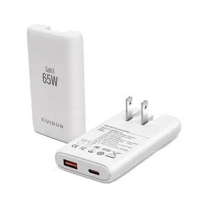 65W Flat GaN USB C Charger,Dual-Port Fast Wall Charger,PD 3.0 & QC 4.0,Foldable Plug for MacBook Pro/Air, iPhone 15, iPad Pro, Galaxy S24, Steam Deck & More (White) 65W Flat GaN USB C Charger,Dual-Port Fast Wall Charger,PD 3.0 & QC 4.0,Foldable Plug for MacBook Pro/Air, iPhone 15, iPad Pro, Galaxy S24, Steam Deck & More (White)