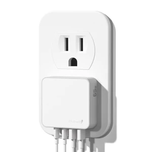 Flat USB Wall Charger, 65W GaN Fast Charging USB C Charger Block, Dual USB Ports Wall Plug Power Adapter for iPhone 15 Pro Max/iPad Pro and More, White Flat USB Wall Charger, 65W GaN Fast Charging USB C Charger Block, Dual USB Ports Wall Plug Power Adapter for iPhone 15 Pro Max/iPad Pro and More, White