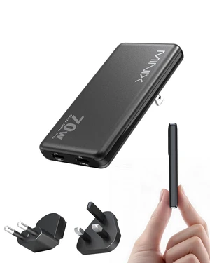 70W Flat USB C Wall Charger, Slim Foldable Dual Type C, US/EU/UK Plug | GaN PPS Fast Charging Block for iPhone 18 17 16 15 Pro Max, MacBook Air, iPad Pro, Galaxy S25 S24, Pixel 10, Steam Deck 70W Flat USB C Wall Charger, Slim Foldable Dual Type C, US/EU/UK Plug | GaN PPS Fast Charging Block for iPhone 18 17 16 15 Pro Max, MacBook Air, iPad Pro, Galaxy S25 S24, Pixel 10, Steam Deck