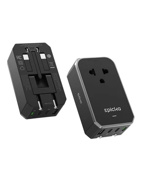 Air 65W Universal Travel Adapter PD&QC with 1AC/3USB-C/1USB-A | Slim & Compact Size Plug Adapter For US EU UK AU, Supports Fast Charging for Multi-Device, Not A Voltage Converter Air 65W Universal Travel Adapter PD&QC with 1AC/3USB-C/1USB-A | Slim & Compact Size Plug Adapter For US EU UK AU, Supports Fast Charging for Multi-Device, Not A Voltage Converter