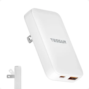 USB C Flat Wall Charger PD 65W, Flat Fast Phone Charger Foldable | 1 USB C and 1 USB A Port, Outlet Adapter, Fast Charging Block, 0.57'' Ultra Slim Charger for iPhone 17/16/15 Series, Samsung USB C Flat Wall Charger PD 65W, Flat Fast Phone Charger Foldable | 1 USB C and 1 USB A Port, Outlet Adapter, Fast Charging Block, 0.57'' Ultra Slim Charger for iPhone 17/16/15 Series, Samsung