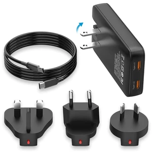 Ultra-Slim 65W USB C Travel Charger Block, 4-in-1 US UK EU AU USB Adapter | International Travel Essentials for iPhone 17 16 15 14, MacBook, iPad, Galaxy S25 S24 S23, Android Phones, Laptops Ultra-Slim 65W USB C Travel Charger Block, 4-in-1 US UK EU AU USB Adapter | International Travel Essentials for iPhone 17 16 15 14, MacBook, iPad, Galaxy S25 S24 S23, Android Phones, Laptops
