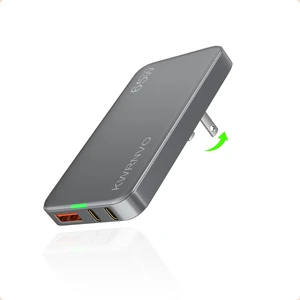Flat USB Wall Charger, GaN Charger 3 Ports with 2×Type-C and 1×USB-A Ports, Ultra-Slim Fast Wall Plug for MacBook Pro/Air, Pixelbook, iPad Pro, iPhone17/ 16/15/14 Grey Flat USB Wall Charger, GaN Charger 3 Ports with 2×Type-C and 1×USB-A Ports, Ultra-Slim Fast Wall Plug for MacBook Pro/Air, Pixelbook, iPad Pro, iPhone17/ 16/15/14 Grey