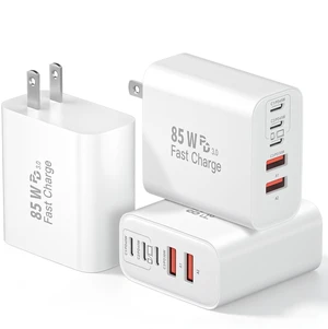 85W iPhone Charger Fast Charging 3 Pack Apple Multiport USB C Charger Block | GaN 85W USB iPhone Fast Charging Power Adapter&Wall Plug for iPhone Duo/18 Pro/17/16/15/14/13/12/11/XS,Galaxy S26/S25 85W iPhone Charger Fast Charging 3 Pack Apple Multiport USB C Charger Block | GaN 85W USB iPhone Fast Charging Power Adapter&Wall Plug for iPhone Duo/18 Pro/17/16/15/14/13/12/11/XS,Galaxy S26/S25