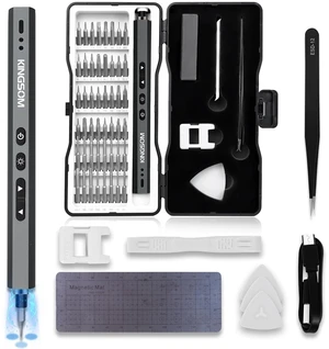 Mini Electric Screwdriver Set, 55-in-1 Cordless LED Light Mini Electric Screwdriver-3 Torque Setting, 48 S2 Magnetic Bits, Precision Tool Set for Phone, PC, RC,Watch Mini Electric Screwdriver Set, 55-in-1 Cordless LED Light Mini Electric Screwdriver-3 Torque Setting, 48 S2 Magnetic Bits, Precision Tool Set for Phone, PC, RC,Watch