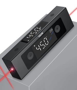 Dual Axis Digital Inclinometer with Dual Laser & Dual Display | Magnetic digital angle finder with aluminum housing, tripod-ready mount and X/Y axis measurement for alignment Dual Axis Digital Inclinometer with Dual Laser & Dual Display | Magnetic digital angle finder with aluminum housing, tripod-ready mount and X/Y axis measurement for alignment