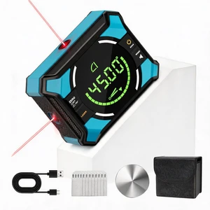 Digital Angle Finder with Laser, 3 in 1 Laser Angle Gauge Inclinometer Tool | Laser Alignment Tool with Protractor for Picture Hanging, Shelves, Framing, DIY, Woodworking, Table Saw & Miter Projects Digital Angle Finder with Laser, 3 in 1 Laser Angle Gauge Inclinometer Tool | Laser Alignment Tool with Protractor for Picture Hanging, Shelves, Framing, DIY, Woodworking, Table Saw & Miter Projects