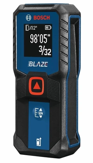 GLM100-23 100 Ft Blaze Laser Distance Measure, With 2 AA Batteries | digital tape measure with laser, with backlit display, 1/16 in accuracy, 100 ft measuring range, and includes 2 AA batteries GLM100-23 100 Ft Blaze Laser Distance Measure, With 2 AA Batteries | digital tape measure with laser, with backlit display, 1/16 in accuracy, 100 ft measuring range, and includes 2 AA batteries