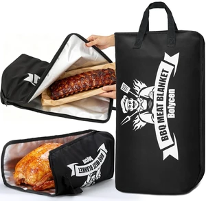 Upgraded 21 in BBQ Blanket for Resting Meat, Insulated Brisket Bag | Smoker Accessories, 5-Layer, Wide Mouth, Reinforced Base, Leak-Resistant, Foldable, for Brisket and Turkey, Gift for Men
