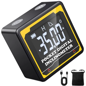 Magnetic Digital Angle Finder,Pocket-Sized 1.42 4-Sided Inclinometer with Backlit LCD,±0.2° High Precision,USBC Rechargeable,IP54 Waterproof for Construction,Metalworking&DIY Projects Magnetic Digital Angle Finder,Pocket-Sized 1.42 4-Sided Inclinometer with Backlit LCD,±0.2° High Precision,USBC Rechargeable,IP54 Waterproof for Construction,Metalworking&DIY Projects