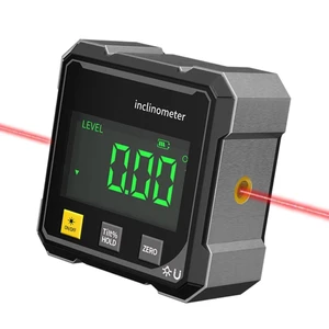 Digital Angle Finder with Electronic Laser & 4-Side Magnetic Base - Electronic Inclinometer, LED Display Cube Inclinometer, Table Saw Miter Protractor, Woodworking Measuring Tool, Level Box Digital Angle Finder with Electronic Laser & 4-Side Magnetic Base - Electronic Inclinometer, LED Display Cube Inclinometer, Table Saw Miter Protractor, Woodworking Measuring Tool, Level Box