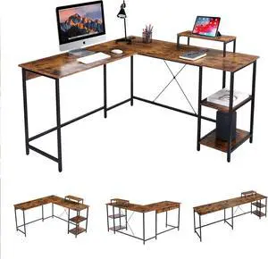 L-Shaped Corner Desk Home Office, Gaming and Computer Workstation L-Shaped Corner Desk Home Office, Gaming and Computer Workstation