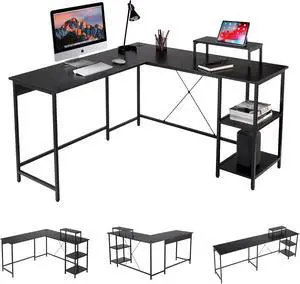 L Shaped Desk Home Office, Gaming Desk, Computer Workstation L Shaped Desk Home Office, Gaming Desk, Computer Workstation