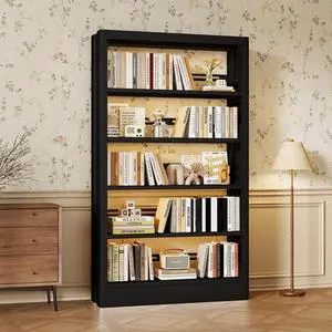 37''W Metal Bookshelf,5-Tier Heavy Duty Bookshelf,Metal Bookcase with Adjustable Shelves,Tall and Sturdy Bookshelf with Bookends and Book Stoppers,Modern Bookshelf for LivingRoom,Library,Office 37''W Metal Bookshelf,5-Tier Heavy Duty Bookshelf,Metal Bookcase with Adjustable Shelves,Tall and Sturdy Bookshelf with Bookends and Book Stoppers,Modern Bookshelf for LivingRoom,Library,Office