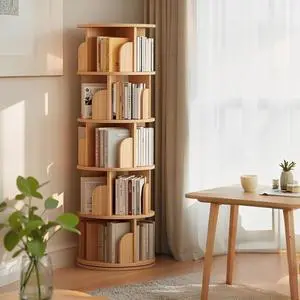 6 Tier Rotating Bookshelf with Drawer, 360° Display Round Spinning Bookcase with Wheels, Space-Saving, Small Space Swivel Book Tower for Bedroom, Living Room 6 Tier Rotating Bookshelf with Drawer, 360° Display Round Spinning Bookcase with Wheels, Space-Saving, Small Space Swivel Book Tower for Bedroom, Living Room