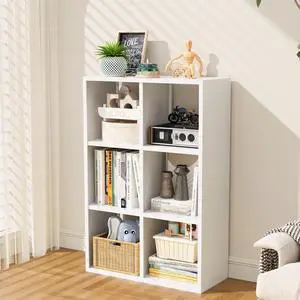 6 Cube Storage Organizer, Metal Cubby Storage Shelf, Small Box Bookshelf, Short Open Bookcase for Bedroom, Office, Living Room, Toy & Closet Organization, White 6 Cube Storage Organizer, Metal Cubby Storage Shelf, Small Box Bookshelf, Short Open Bookcase for Bedroom, Office, Living Room, Toy & Closet Organization, White