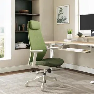 Mesh Office Chair, Ergonomic Office Desk Chair with Adjustable Headrest, Comfy Home Desk Chair with Adjustable Lumbar Support, High Back Office Chair with Arms and Wheels, Green Mesh Office Chair, Ergonomic Office Desk Chair with Adjustable Headrest, Comfy Home Desk Chair with Adjustable Lumbar Support, High Back Office Chair with Arms and Wheels, Green