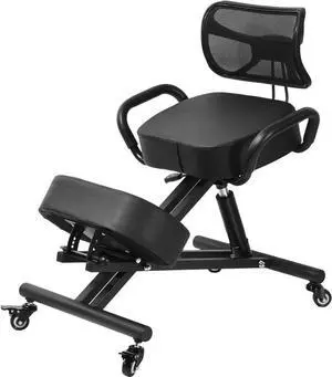 Ergonomic Kneeling Chair with Back Support, Kneeling Desk Chair,Ergonomic Postures Chairs Knee Stool Kneeling Chairs for Home and Offices-Postures Correction Stool-Improve Your Postures(with Backrest) Ergonomic Kneeling Chair with Back Support, Kneeling Desk Chair,Ergonomic Postures Chairs Knee Stool Kneeling Chairs for Home and Offices-Postures Correction Stool-Improve Your Postures(with Backrest)