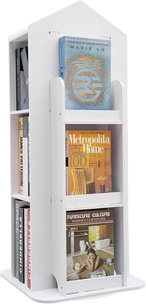 Rotating Bookshelf, 360 Display Floor Standing Bookcase, Spinning Shelf Storage Rack, Multi-Functional Bookshelf Organizer, Freestanding Storage Organizer Holder for Kids & Adults Rotating Bookshelf, 360 Display Floor Standing Bookcase, Spinning Shelf Storage Rack, Multi-Functional Bookshelf Organizer, Freestanding Storage Organizer Holder for Kids & Adults