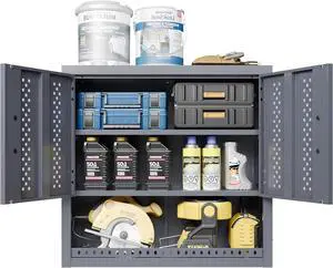 Metal Wall Storage Cabinet with Adjustable Shelf Steel Wall Mounted Garage Storage Cabinet with Doors for Basement Utility Room Warehouse Kitchen Metal Wall Storage Cabinet with Adjustable Shelf Steel Wall Mounted Garage Storage Cabinet with Doors for Basement Utility Room Warehouse Kitchen