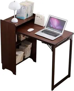 Bamboo Folding Desk, Mid Century Fold Out Table with Hidden Storage and Built-in Socket, Fold Out Table for Small Spaces,Home Office and Bedroom Bamboo Folding Desk, Mid Century Fold Out Table with Hidden Storage and Built-in Socket, Fold Out Table for Small Spaces,Home Office and Bedroom