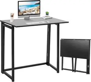 31.5" Folding Desk No-Assembly Small Computer Desk Home Office Desk Foldable Table, Laptop Table Desk, Sturdy Metal Work Desk for Small Space (31.5x17.8x28.7) (Black) 31.5" Folding Desk No-Assembly Small Computer Desk Home Office Desk Foldable Table, Laptop Table Desk, Sturdy Metal Work Desk for Small Space (31.5x17.8x28.7) (Black)