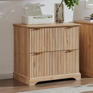 2 Drawer File Cabinet with Charging Station, 30" Fluted Lateral File Cabinet w/Files Hanging Rod for Letter/Legal/A4, Large Tabletop for Printer, Office Wood Printer Cabinets, Oak 2 Drawer File Cabinet with Charging Station, 30" Fluted Lateral File Cabinet w/Files Hanging Rod for Letter/Legal/A4, Large Tabletop for Printer, Office Wood Printer Cabinets, Oak