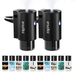 Car Air Freshener Diffuser, Smart Car Air Freshener with 3 Spray Modes, Auto On/Off, Rechargeable Aromatizante para Carro with 10pcs Essential Oil, 5 Scents, Long-Lasting, 2Pack Car Air Freshener Diffuser, Smart Car Air Freshener with 3 Spray Modes, Auto On/Off, Rechargeable Aromatizante para Carro with 10pcs Essential Oil, 5 Scents, Long-Lasting, 2Pack