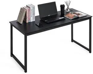 55 Inch Computer Desk, Home Office Desk, Modern Work Desk, Writing Desk for Small Space, Simple Desk for Home Use & Office, PC Table, Gaming Desk, Space-Saving Workstation, Black 55 Inch Computer Desk, Home Office Desk, Modern Work Desk, Writing Desk for Small Space, Simple Desk for Home Use & Office, PC Table, Gaming Desk, Space-Saving Workstation, Black