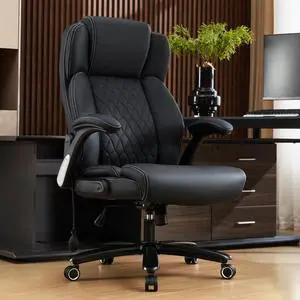 700lbs Big and Tall Office Chair - Heavy Duty Executive Desk Chair with Inflatable Lumbar Support, Extra Wide Padded Seat, Flip-up Arms, Metal Base & Quiet Rubber Wheels, High Back Ergonomic Chair 700lbs Big and Tall Office Chair - Heavy Duty Executive Desk Chair with Inflatable Lumbar Support, Extra Wide Padded Seat, Flip-up Arms, Metal Base & Quiet Rubber Wheels, High Back Ergonomic Chair