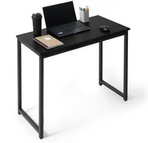 32 Inch Modern Computer Desk for Home Office, Gaming & Small Spaces - Easy Assembly, P2 Particle Board, Steel Legs, 220 lbs, Black 32 Inch Modern Computer Desk for Home Office, Gaming & Small Spaces - Easy Assembly, P2 Particle Board, Steel Legs, 220 lbs, Black