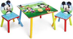 Disney Mickey Mouse Kids Table and Chair Set 3- Piece Set (2 Chairs Included) - Ideal for Arts & Crafts, Snack Time, Homework & More, Pink Disney Mickey Mouse Kids Table and Chair Set 3- Piece Set (2 Chairs Included) - Ideal for Arts & Crafts, Snack Time, Homework & More, Pink